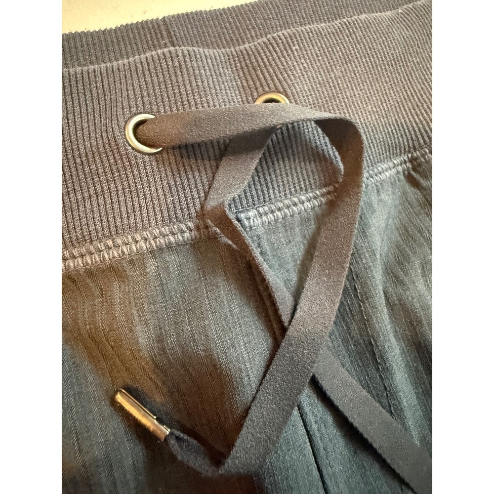 Athleta Joggers Dark Gray Textured Drawstring Waist Pants Womens Size 8T Tall - Picture 2 of 8